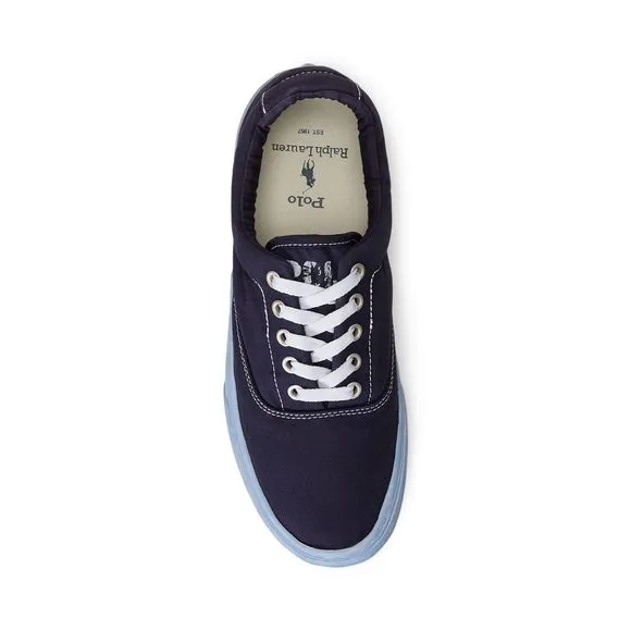 POLO RALPH LAUREN MENS FAXON X SNEAKER, NEWPORT NAVY, 10.5 US