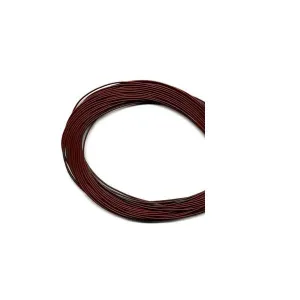 Premium Greek Round Natural Leather Cord - Garnet [EOL]