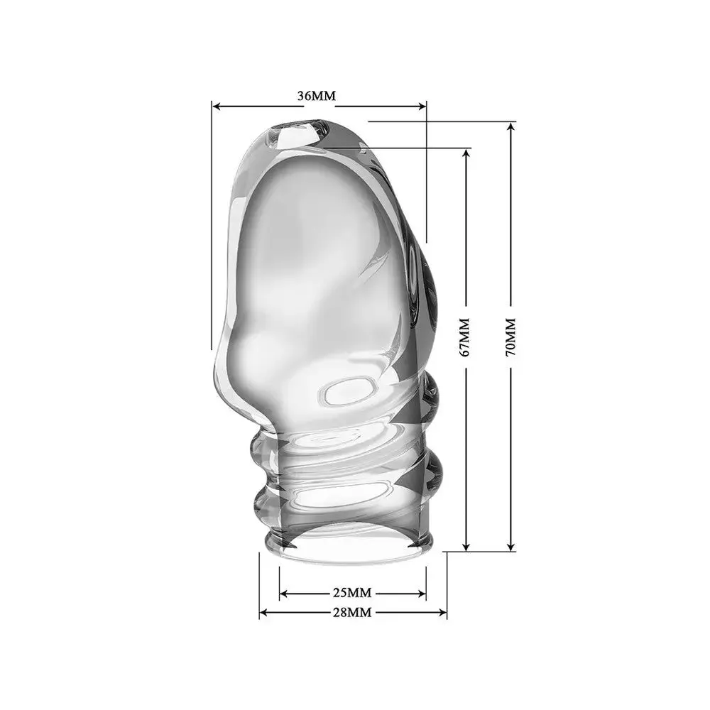 Pretty Love Stretchy Rubber Clear Jeremy Penis Sleeve