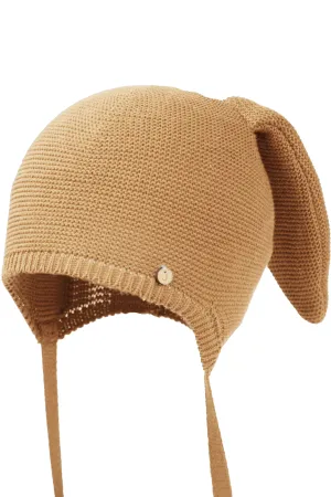 "Bugs" Caramel Knit Bunny Hat