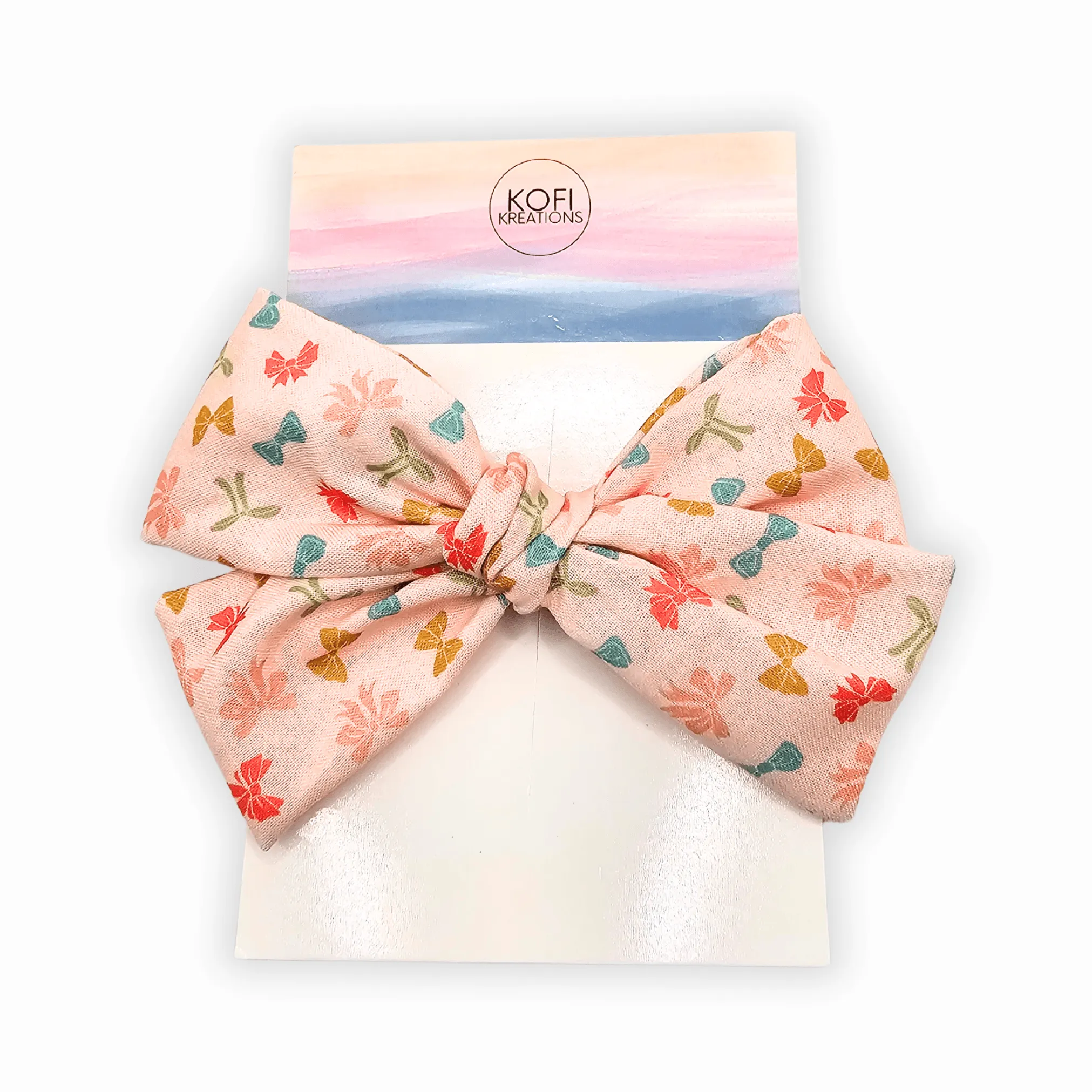 Rainbow Ribbons Hand-Tied Hair Bow