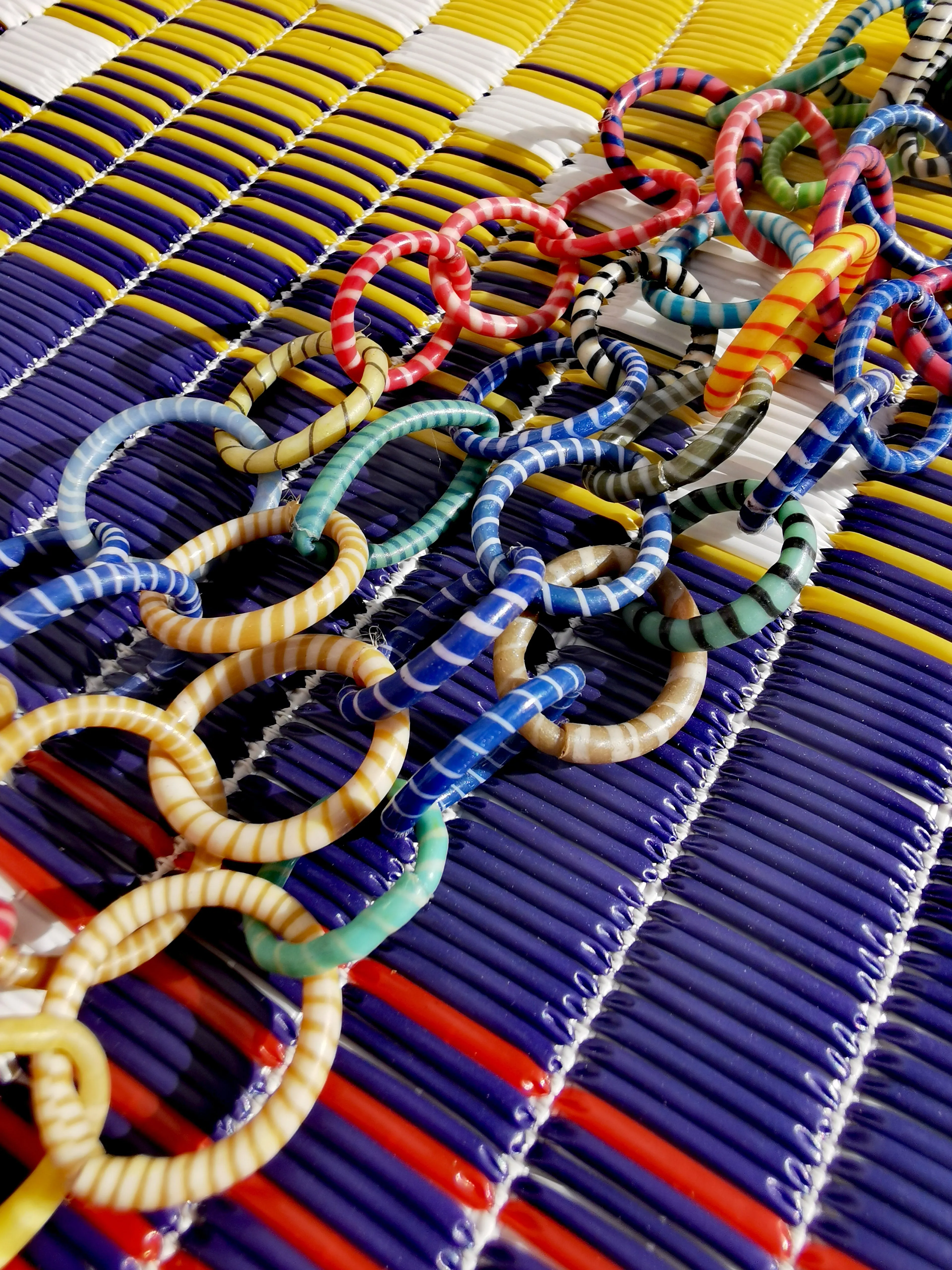 Recycled plastic chain necklace