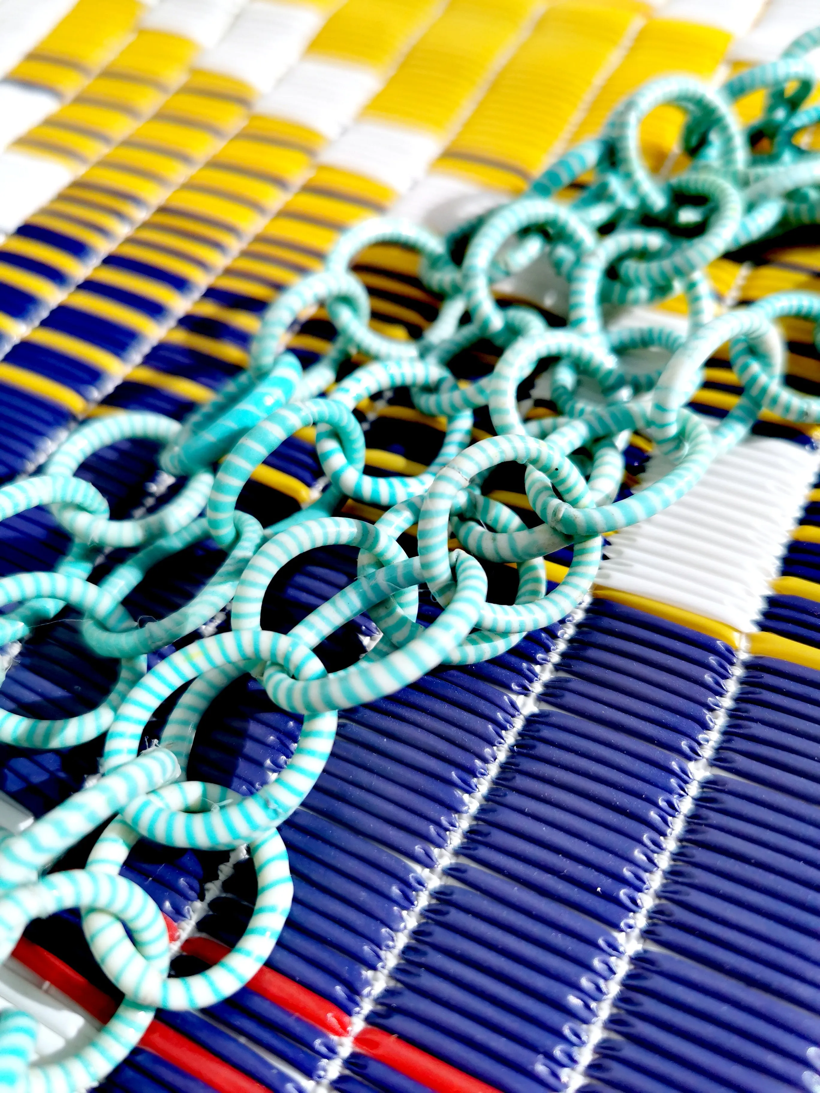 Recycled plastic chain necklace