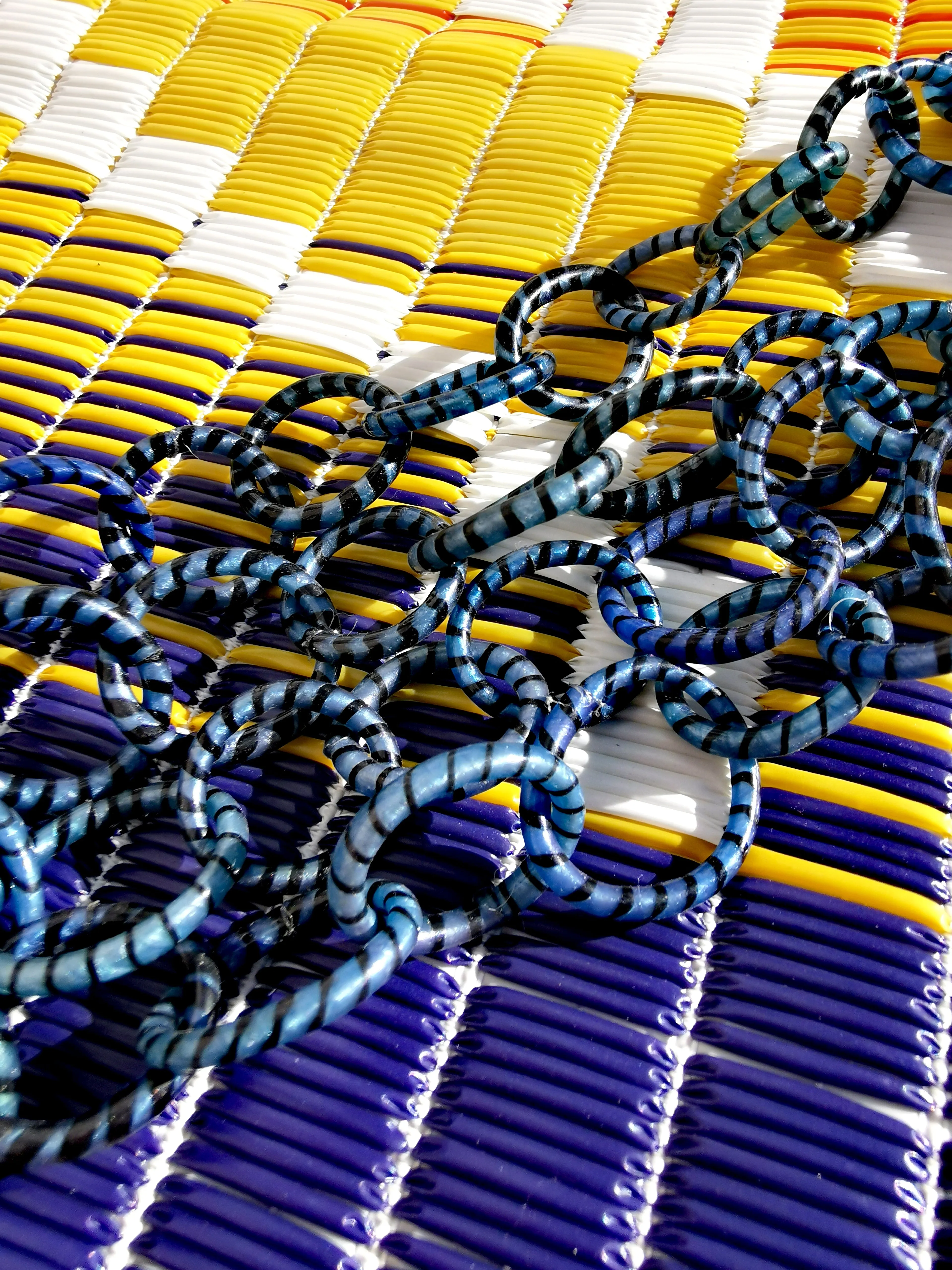 Recycled plastic chain necklace