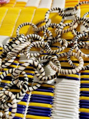 Recycled plastic chain necklace