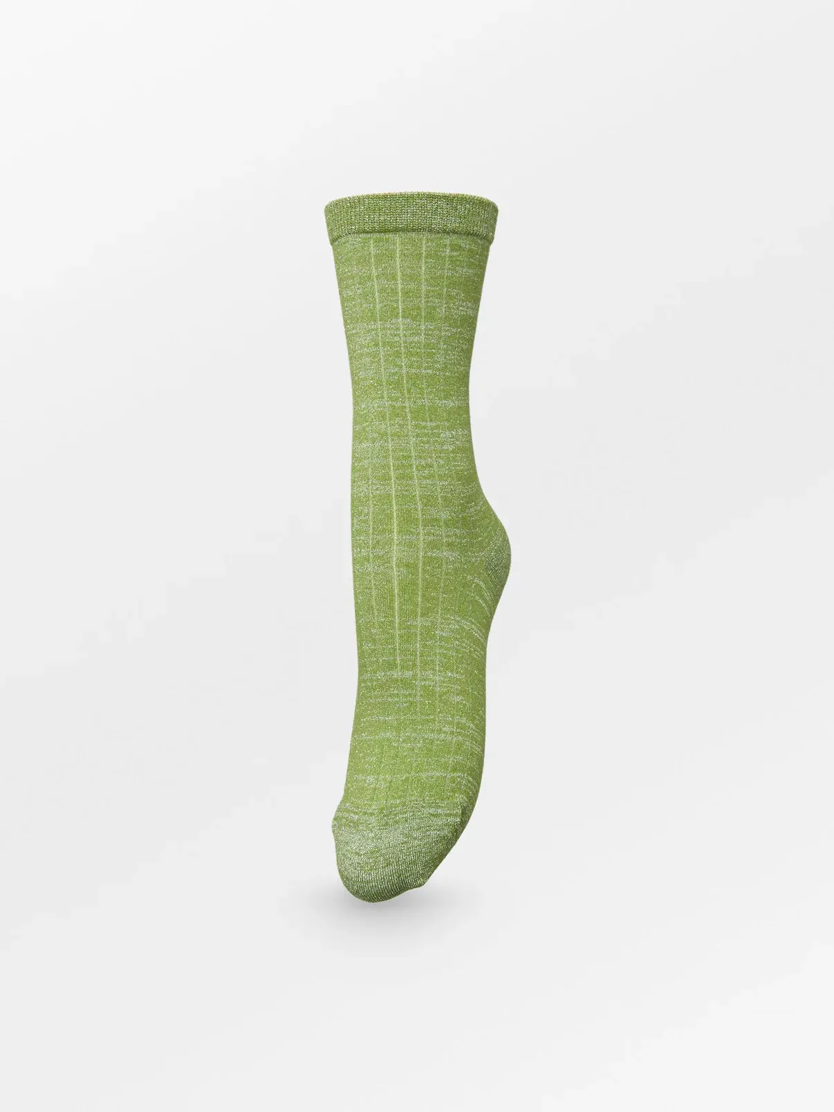 Rib Glitter Sock - Campsite Green