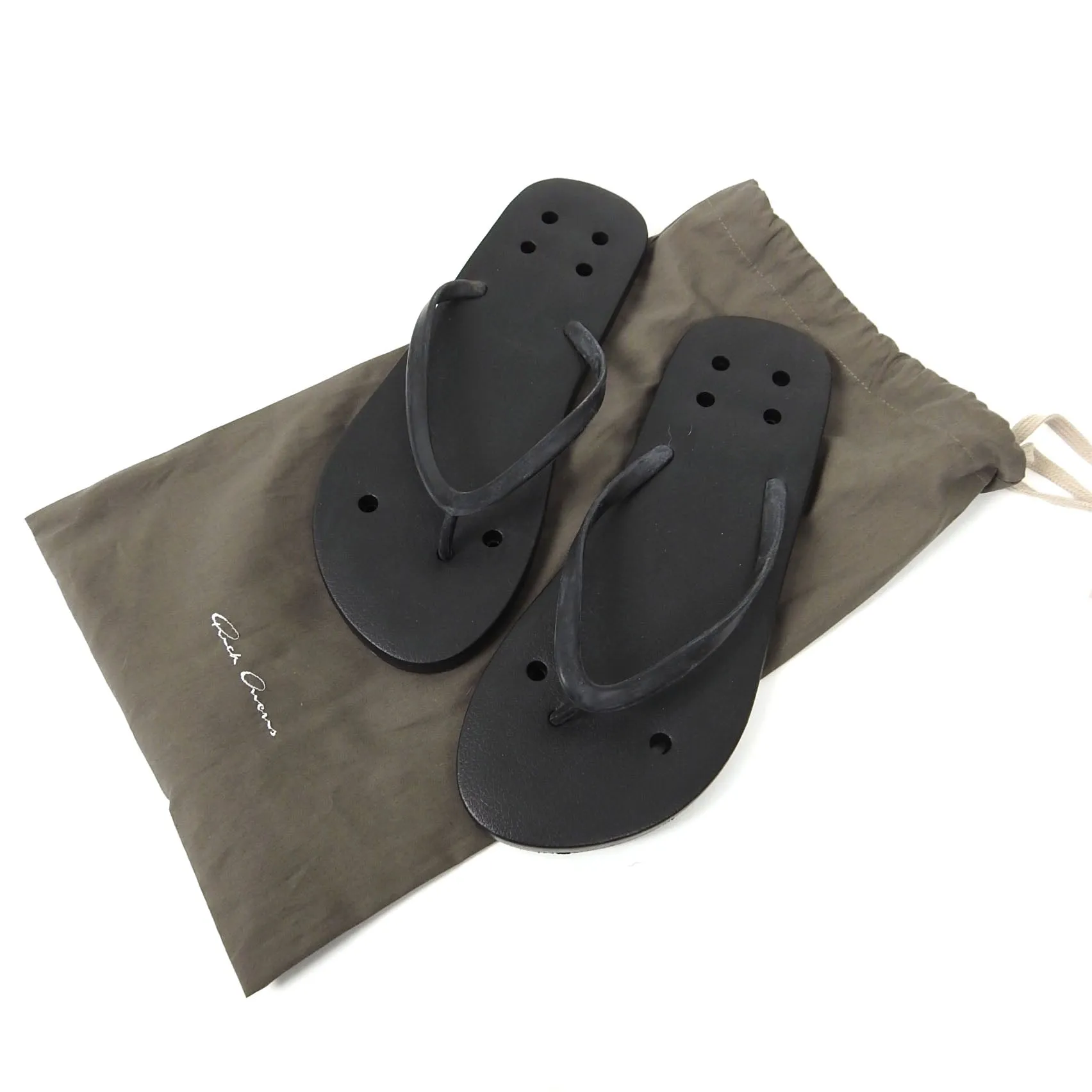 Rick Owens SS14 Vicious Flip Flops Black Size 42