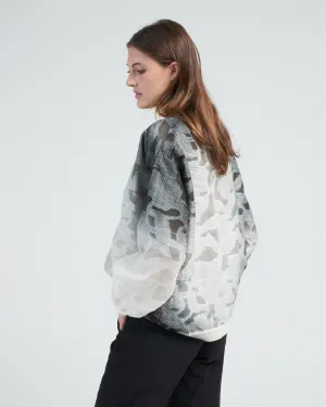 round neck in filcoup with knitted edges - husky