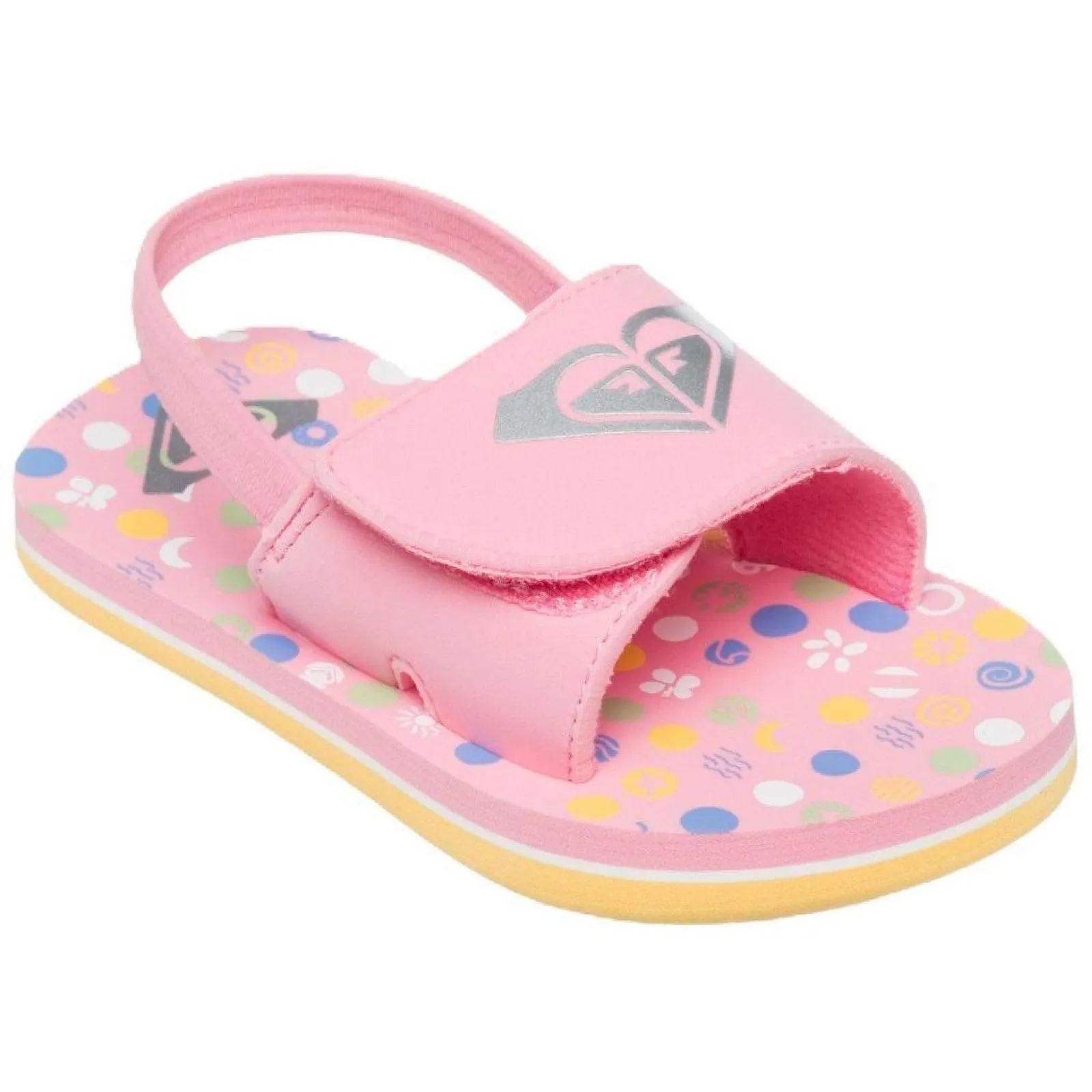 Roxy Infant Kids Finn Strappy Floral Flip Flops Sandals