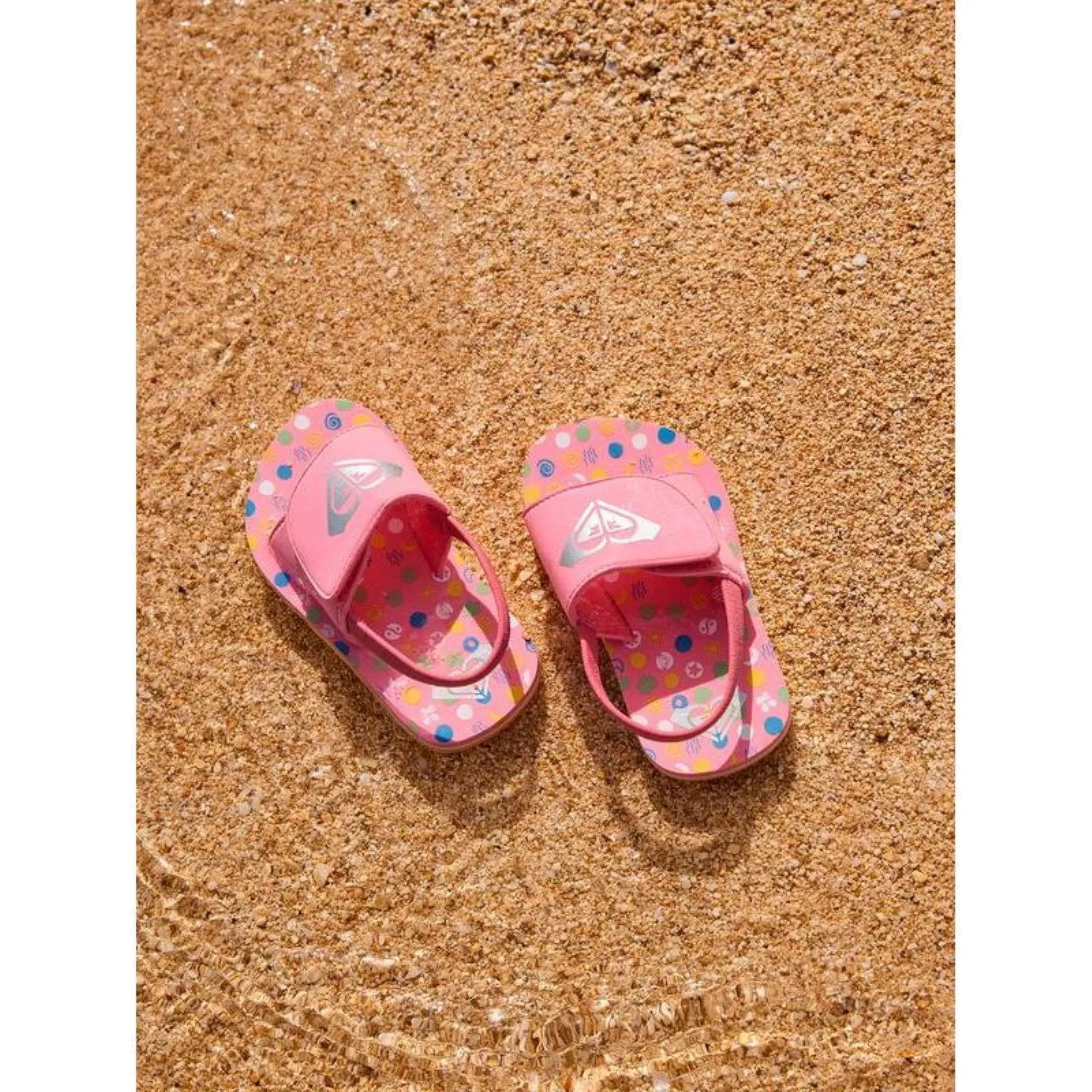 Roxy Infant Kids Finn Strappy Floral Flip Flops Sandals
