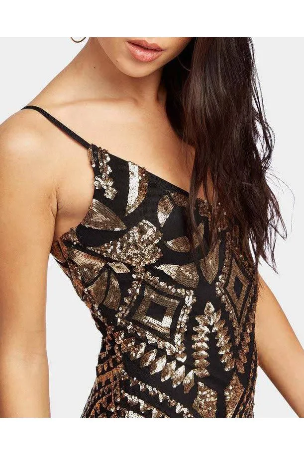 Sequin Strappy Mini Dress