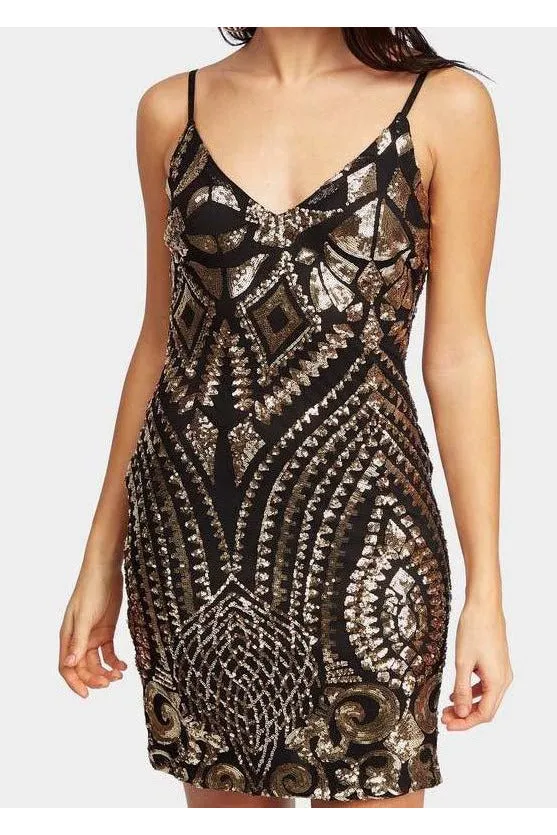 Sequin Strappy Mini Dress