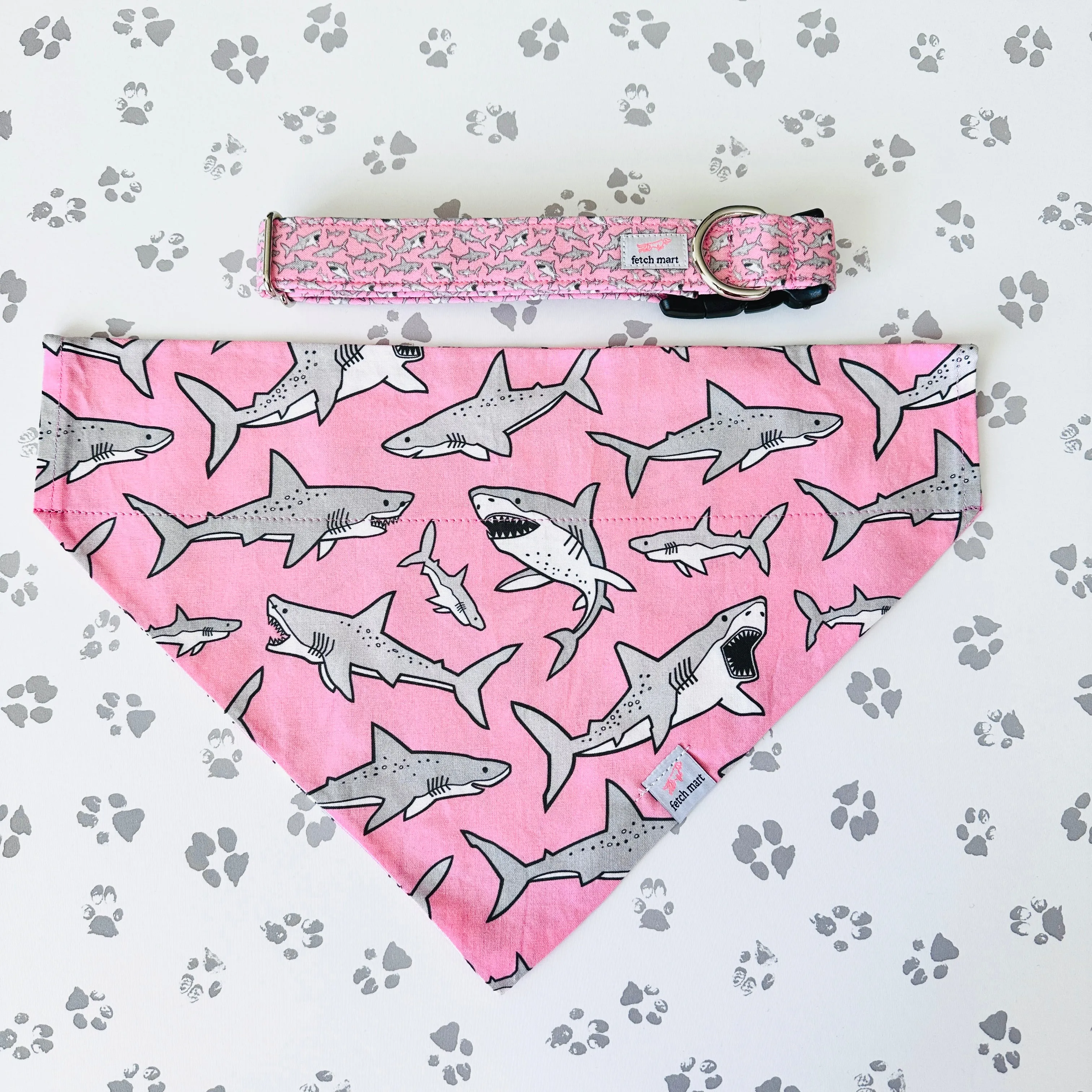Sharks in Blue & Pink Bandana