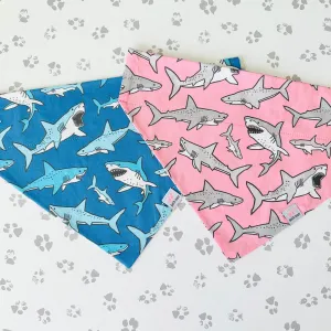 Sharks in Blue & Pink Bandana