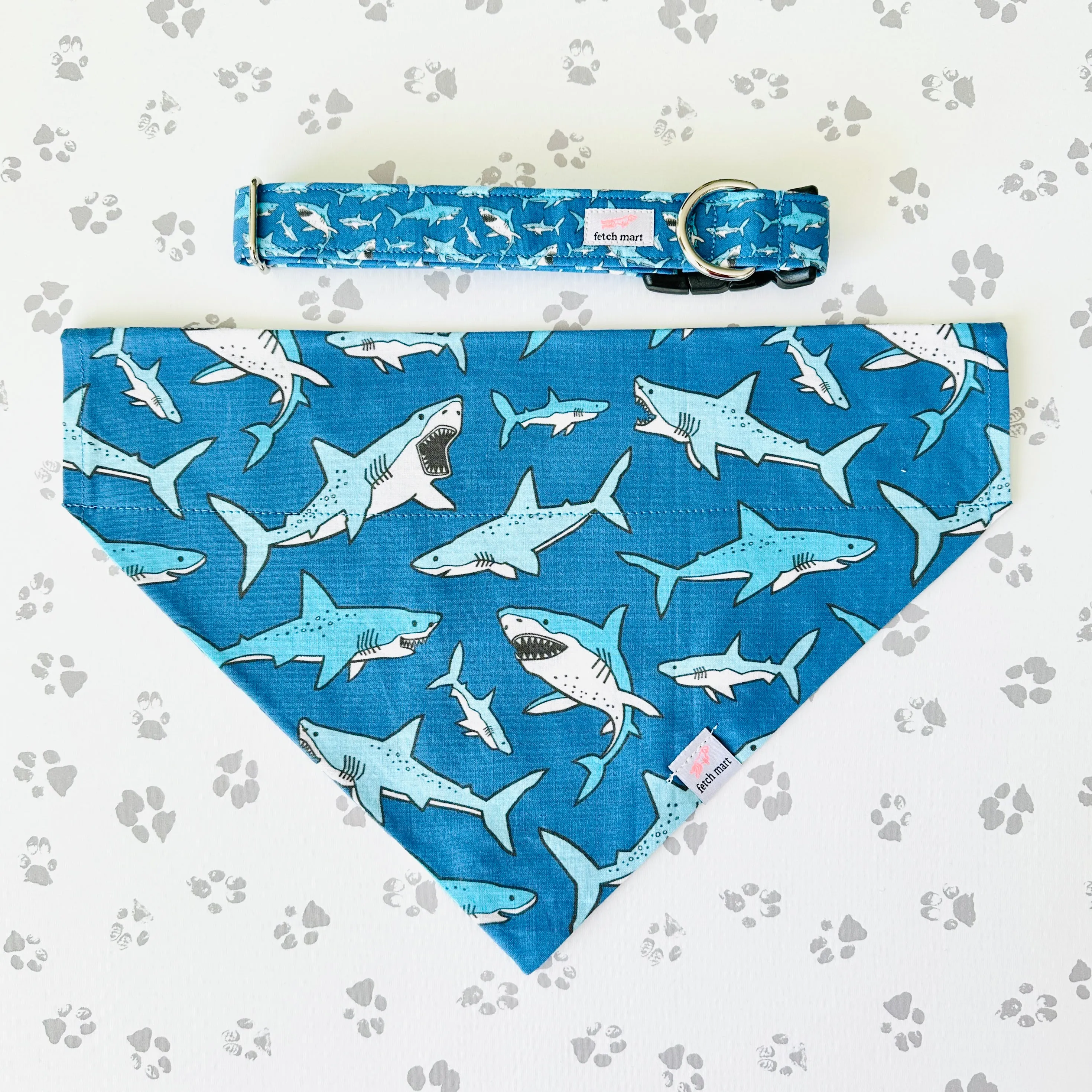 Sharks in Blue & Pink Bandana
