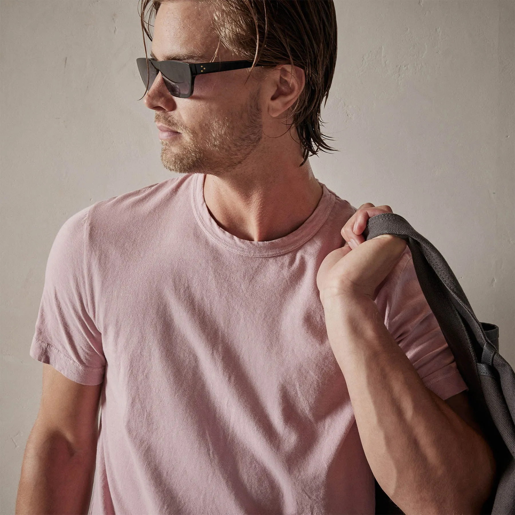Short Sleeve Crew Neck - Antique Rose Pigment