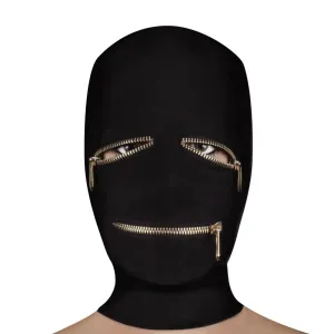 Shots Toys Black Stretchy Bdsm Bondage Zipper Mask