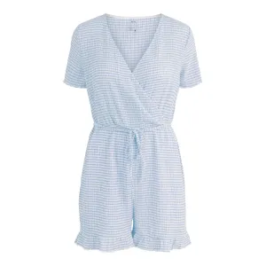 Sienna wrap playsuit blue