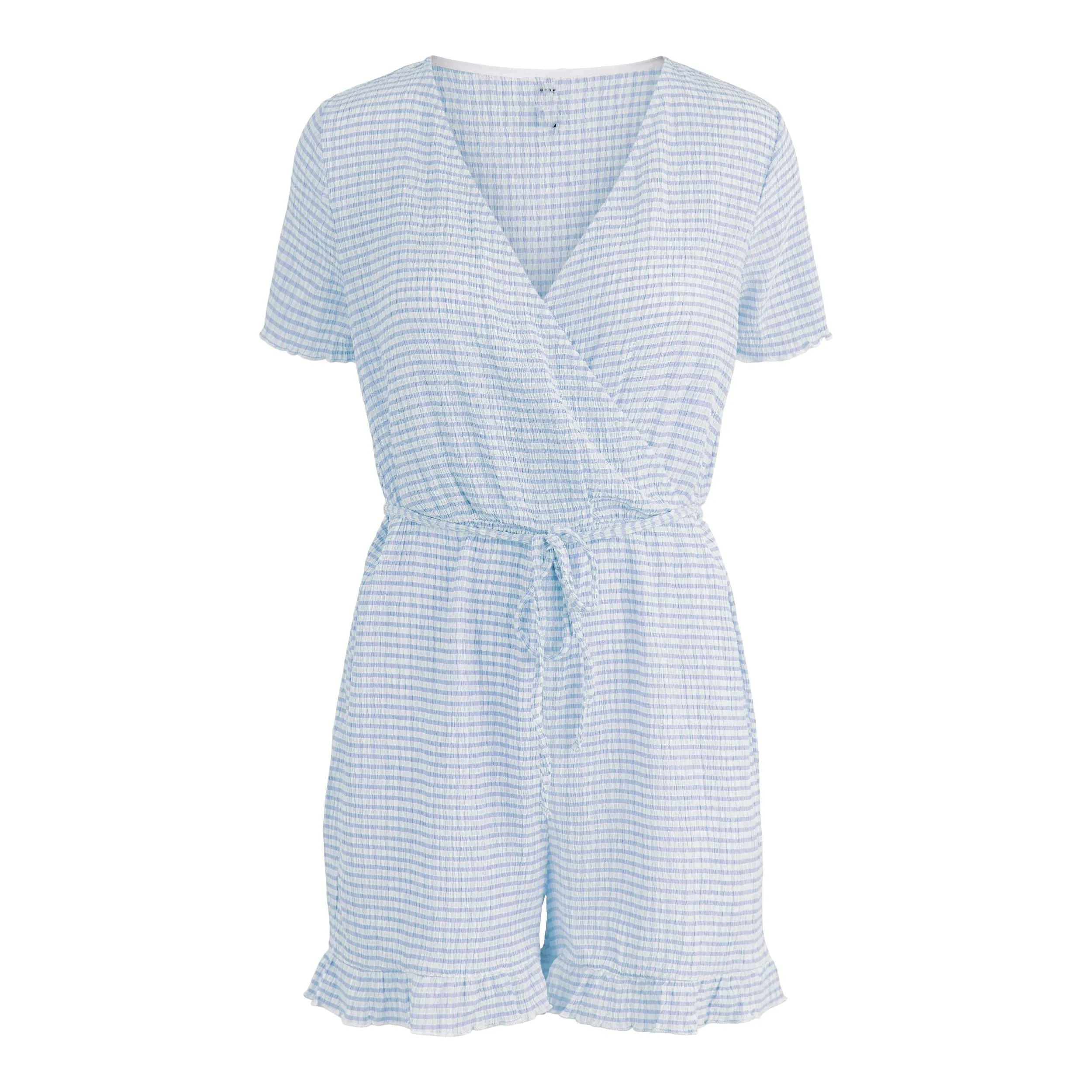 Sienna wrap playsuit blue