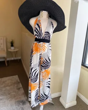 Slit Leg Halter Jumper FINAL SALE