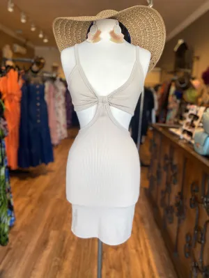 Soild Rib Bralette Dress