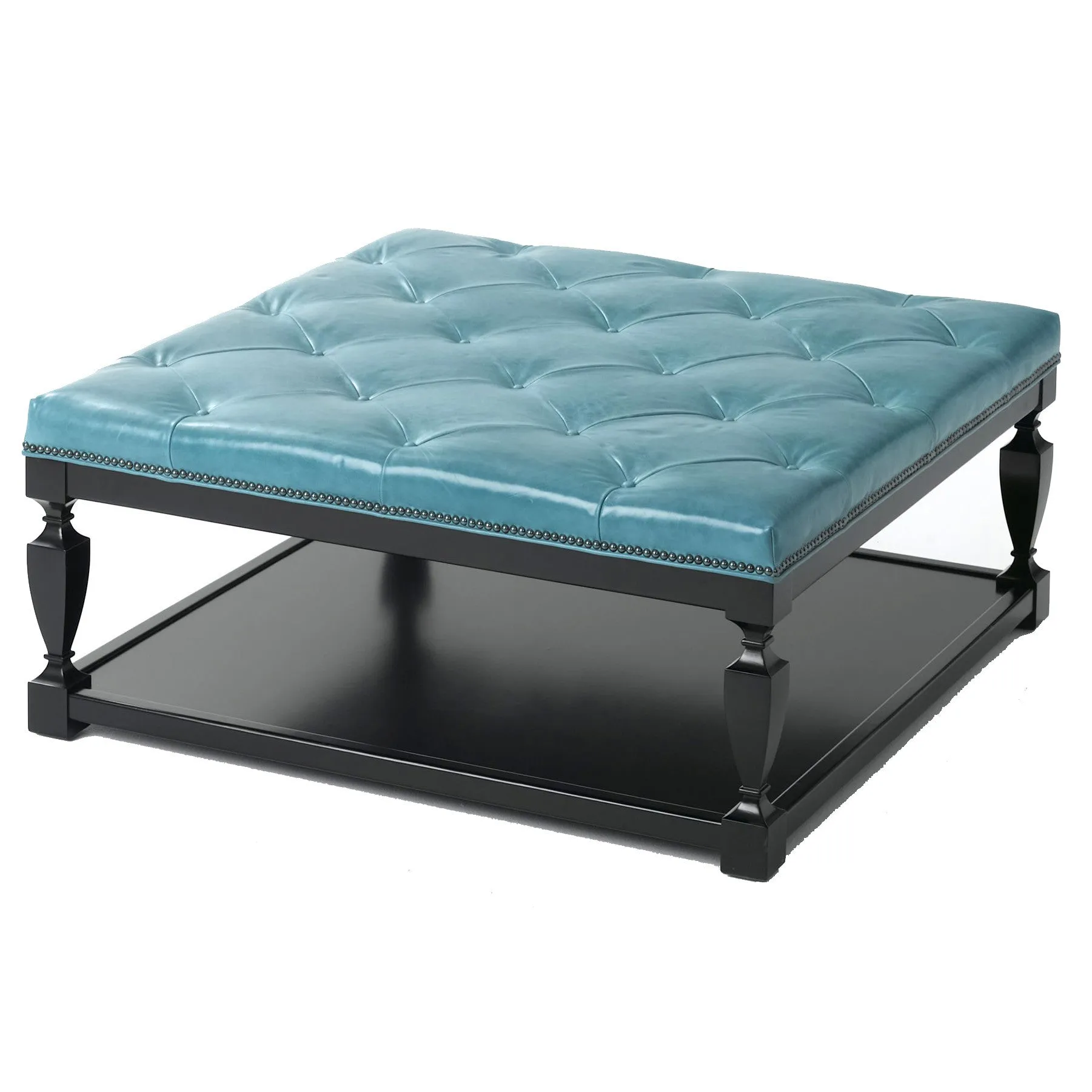 Spencer Leather Ottoman