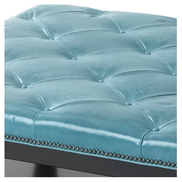 Spencer Leather Ottoman