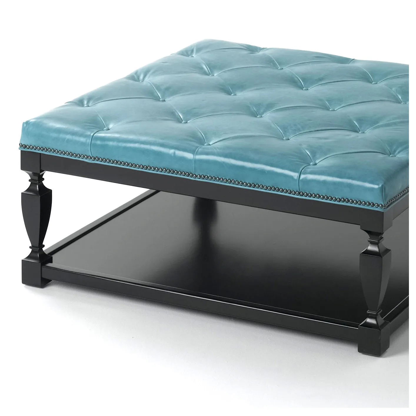 Spencer Leather Ottoman