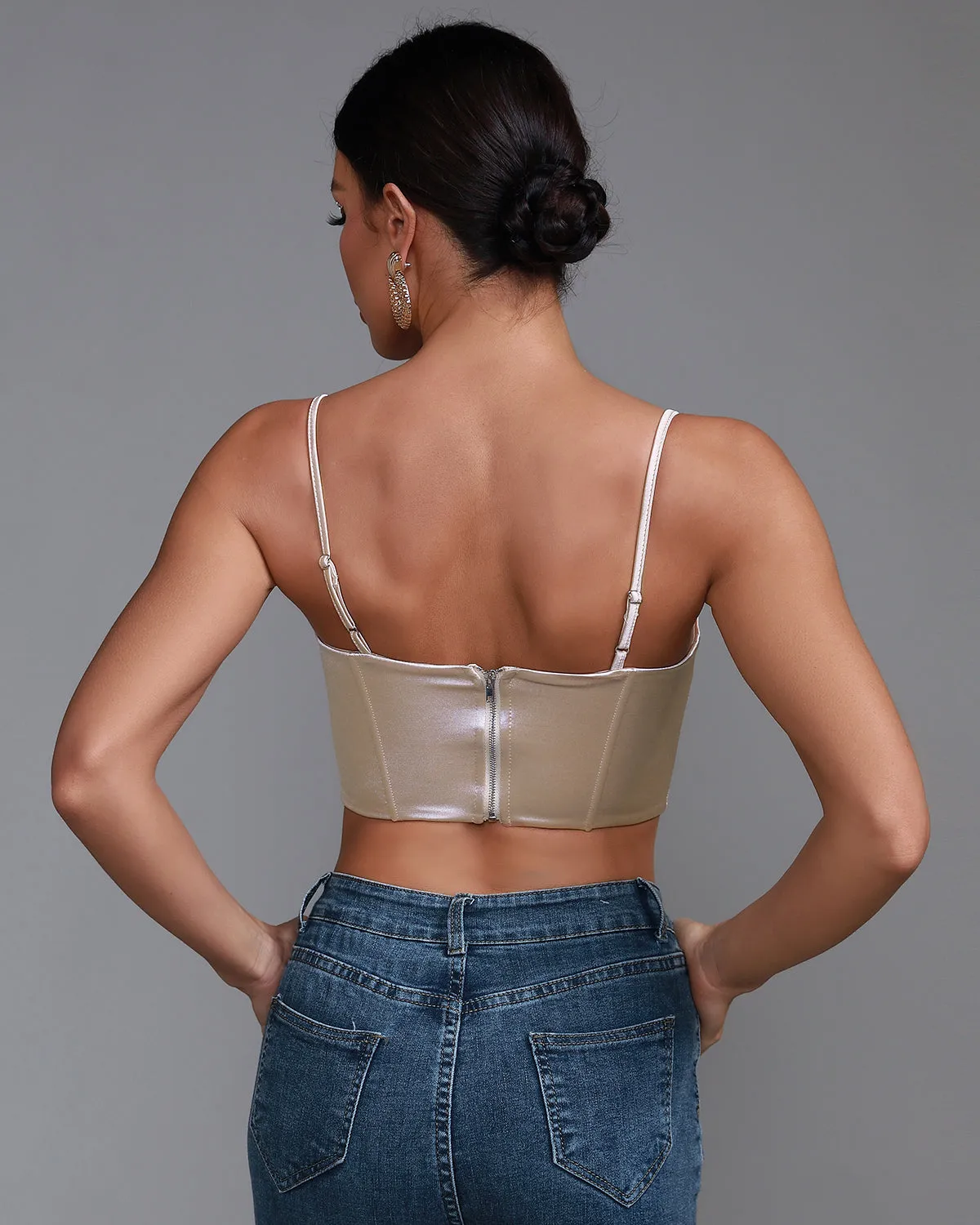 Strappy Crepe Tank Top