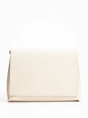 strappy foldover - ivory shagreen