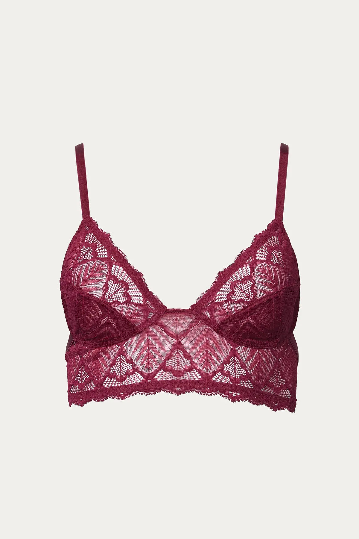 STRAPPY LACE LONGLINE BRALETTE