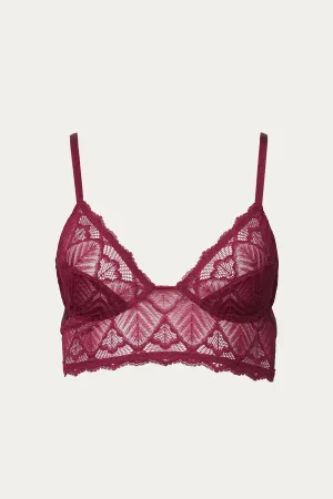 STRAPPY LACE LONGLINE BRALETTE