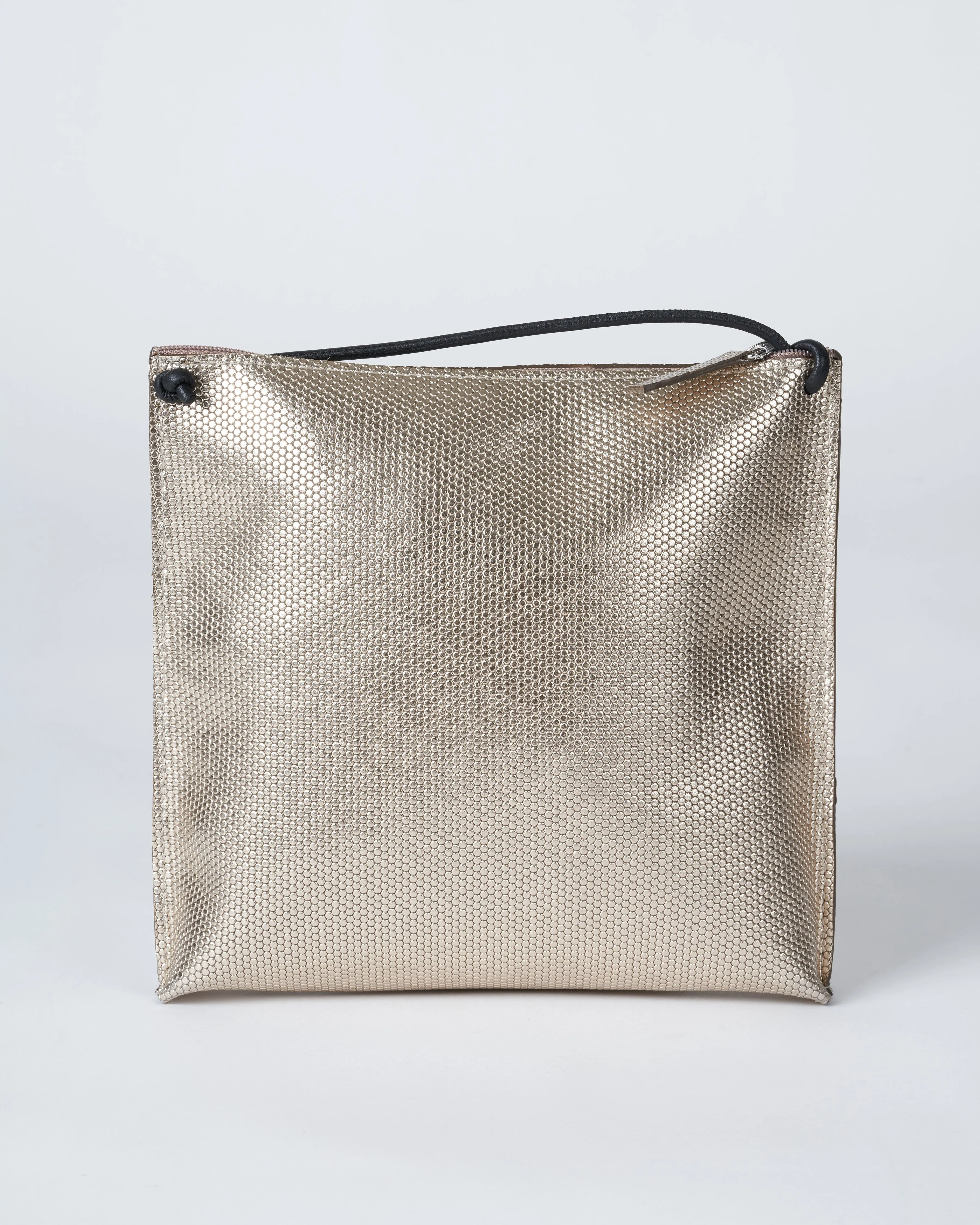 strappy pouch - silver prato