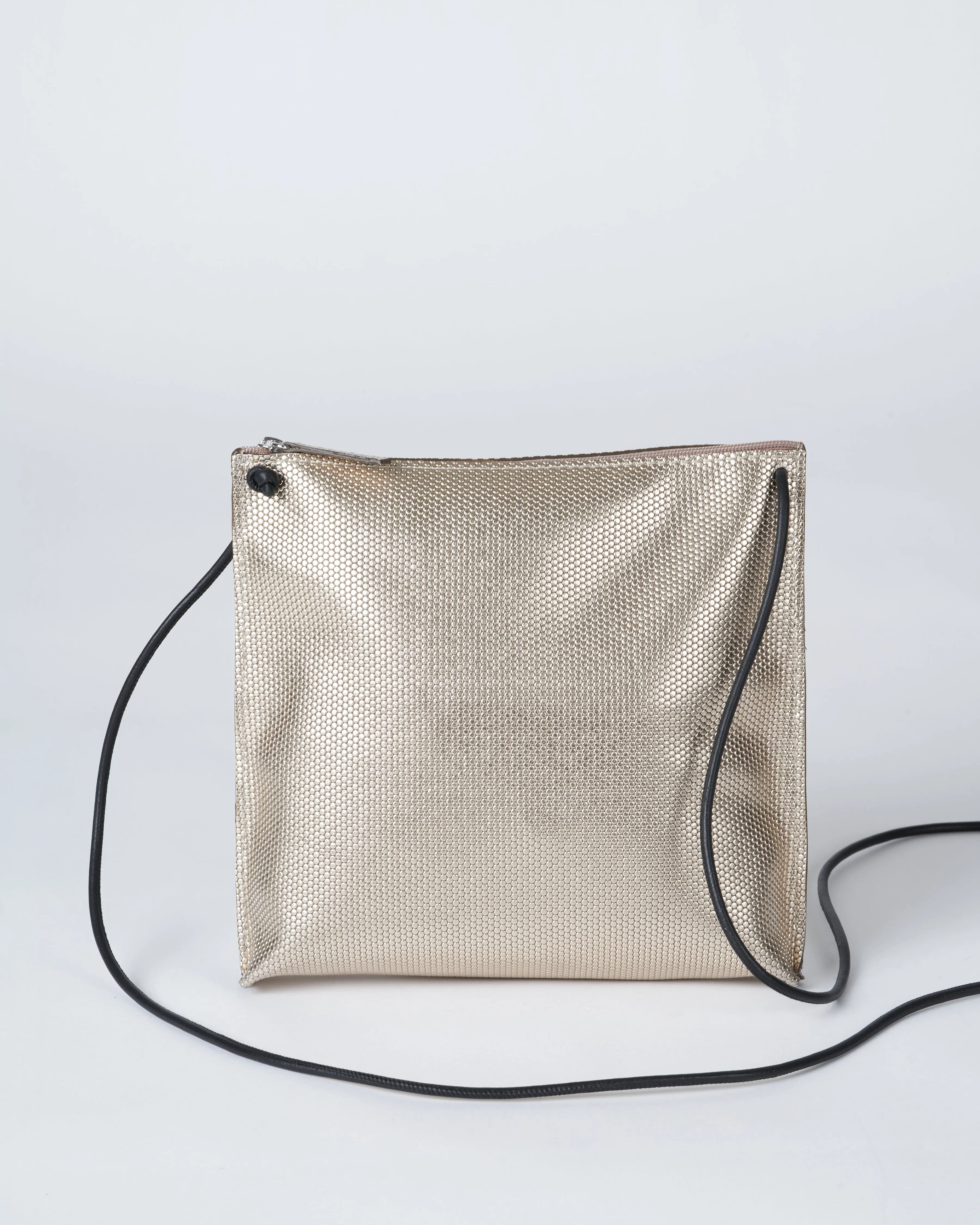 strappy pouch - silver prato