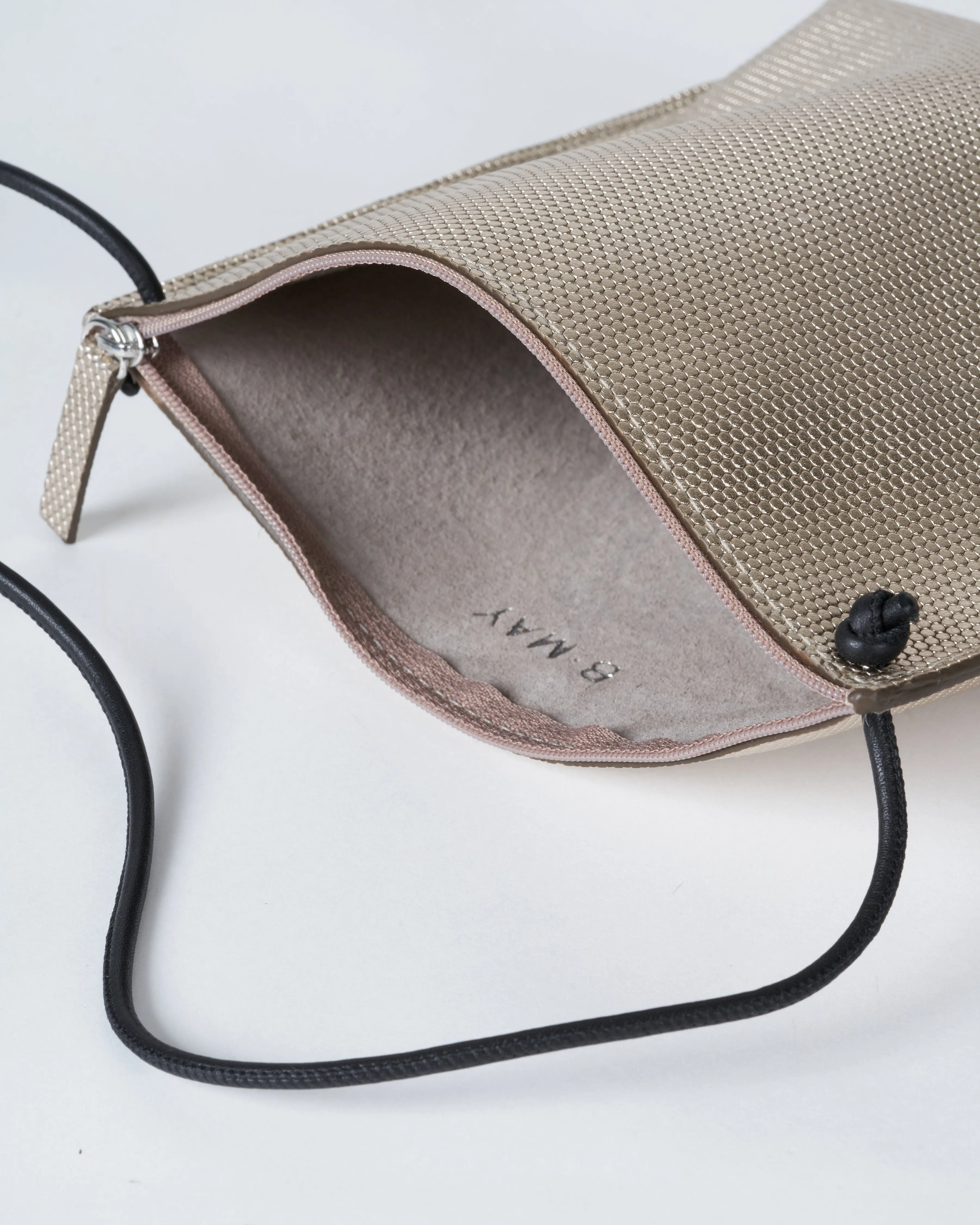 strappy pouch - silver prato