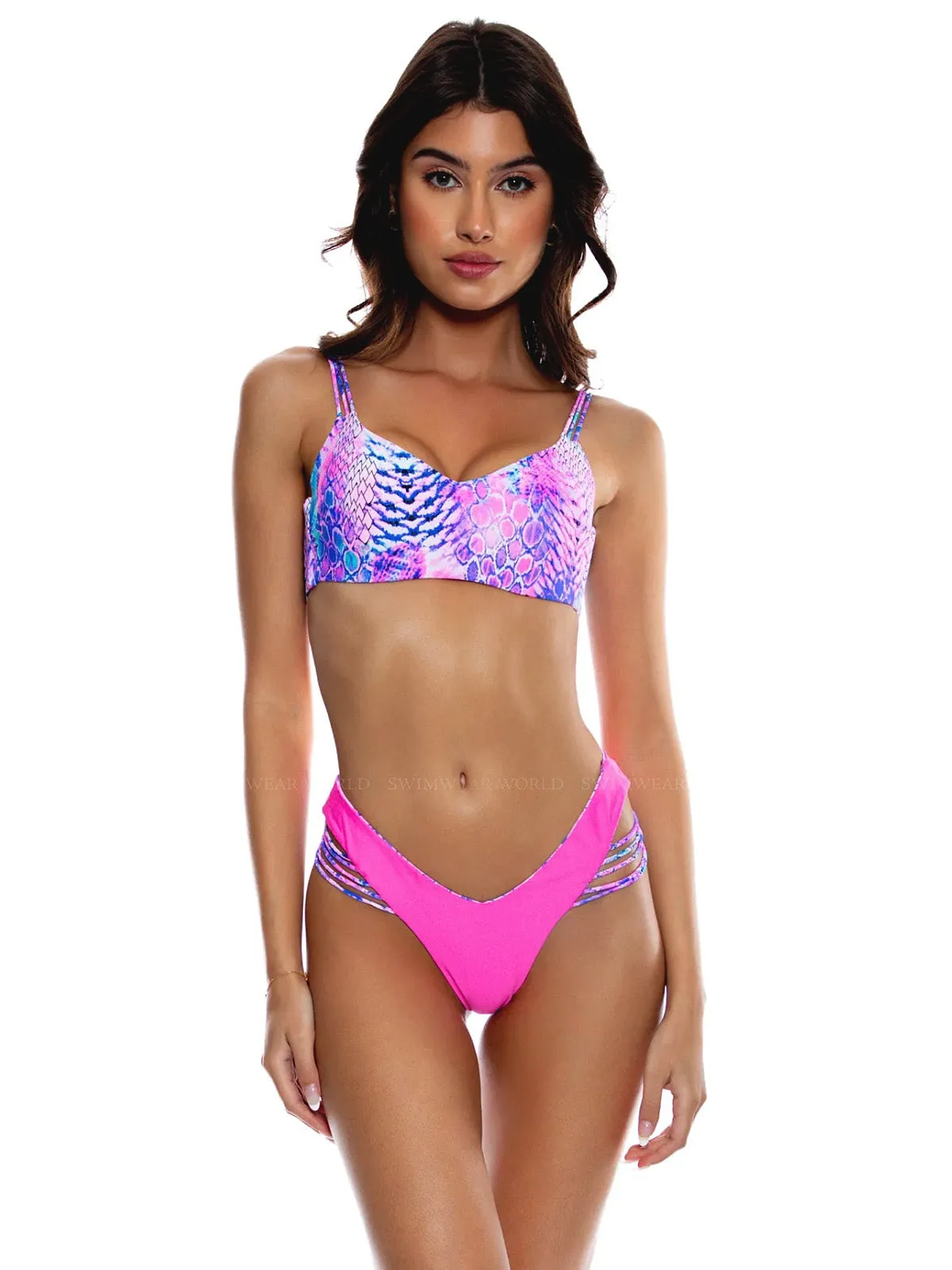 Strappy Underwire Tank-Strappy Sides High Leg Bikini ::RET