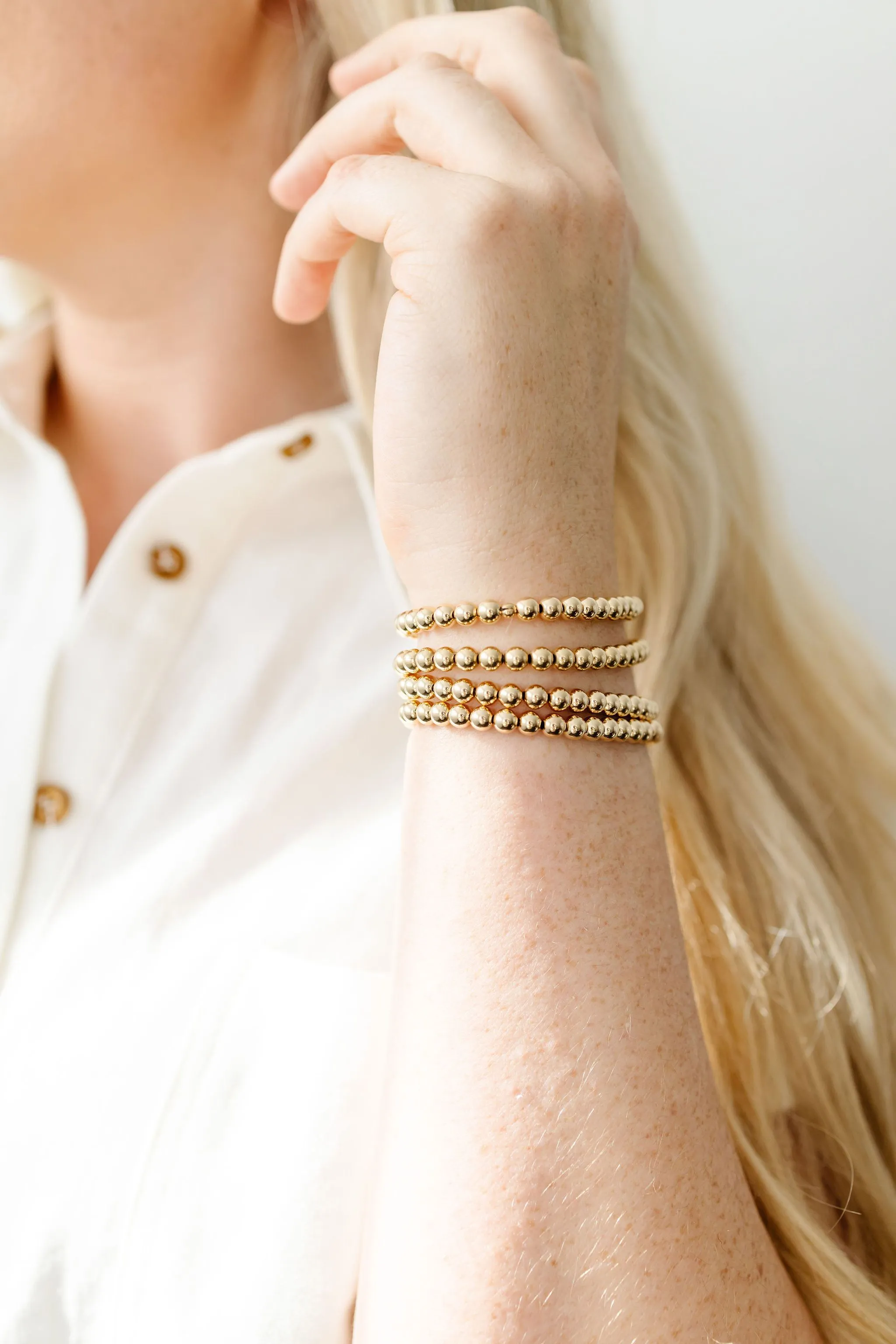 Stretchy Kindness Adult Bracelet Three-Pack (5MM   5MM   8MM beads)