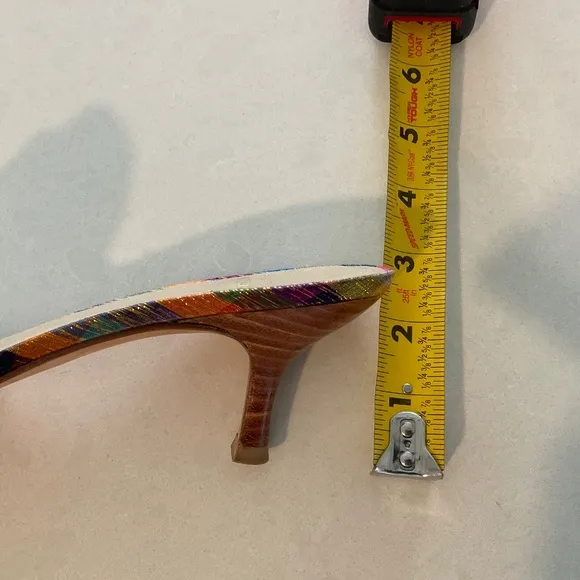 Stuart Weitzman Multi Colored Slip On Heels Size 9.5
