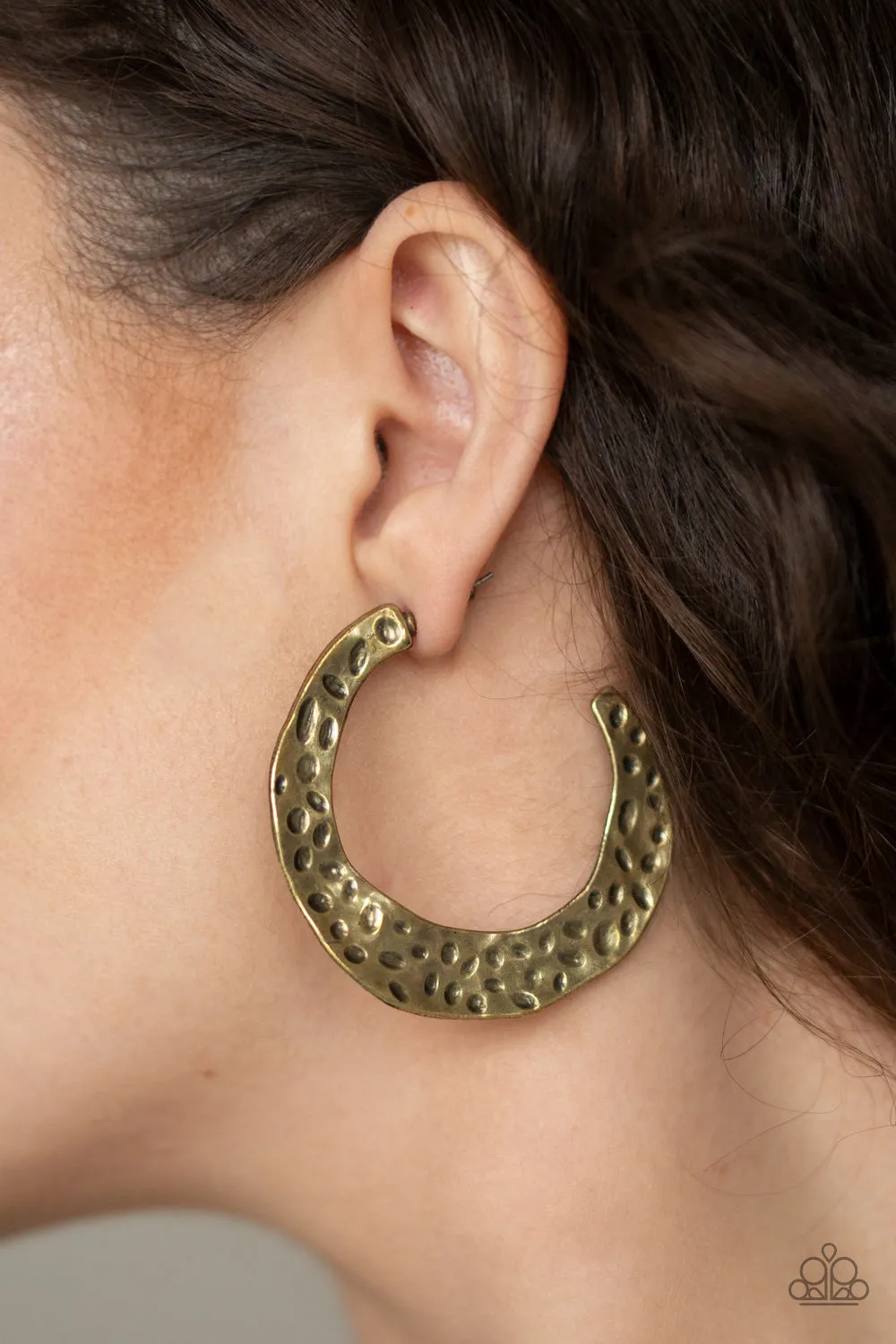 The HOOP Up Brass Hoop Earring