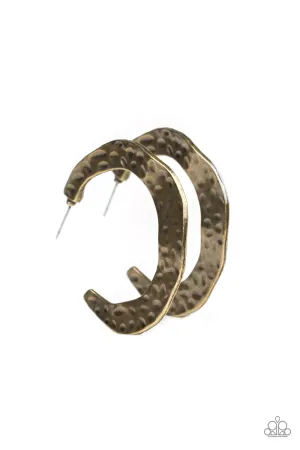 The HOOP Up Brass Hoop Earring