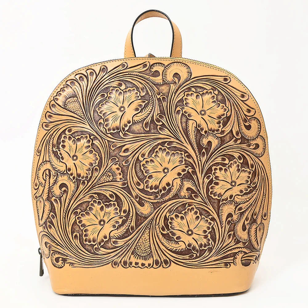 Tooled Leather Concealed Carry Backpack