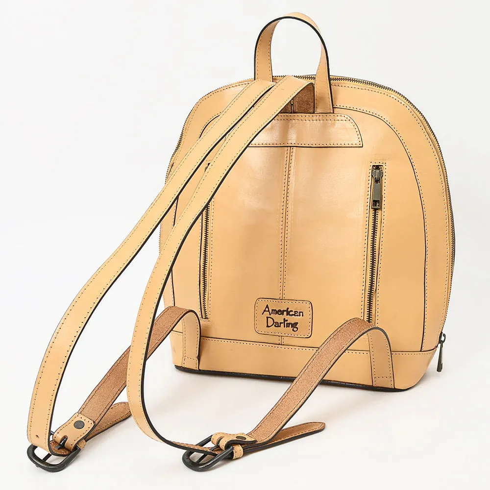 Tooled Leather Concealed Carry Backpack