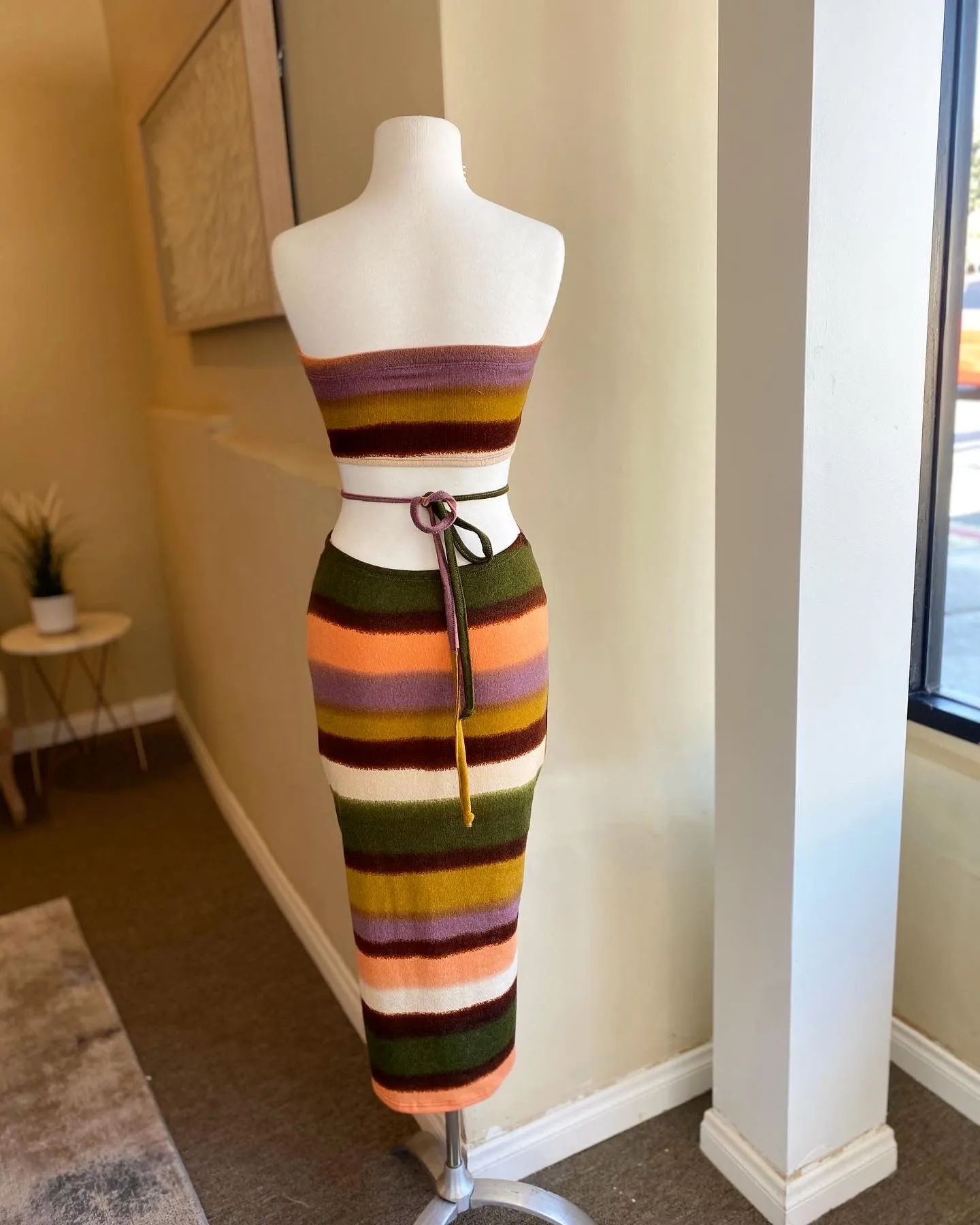 Tube Bra Top Skirt W Cardigan FINAL SALE
