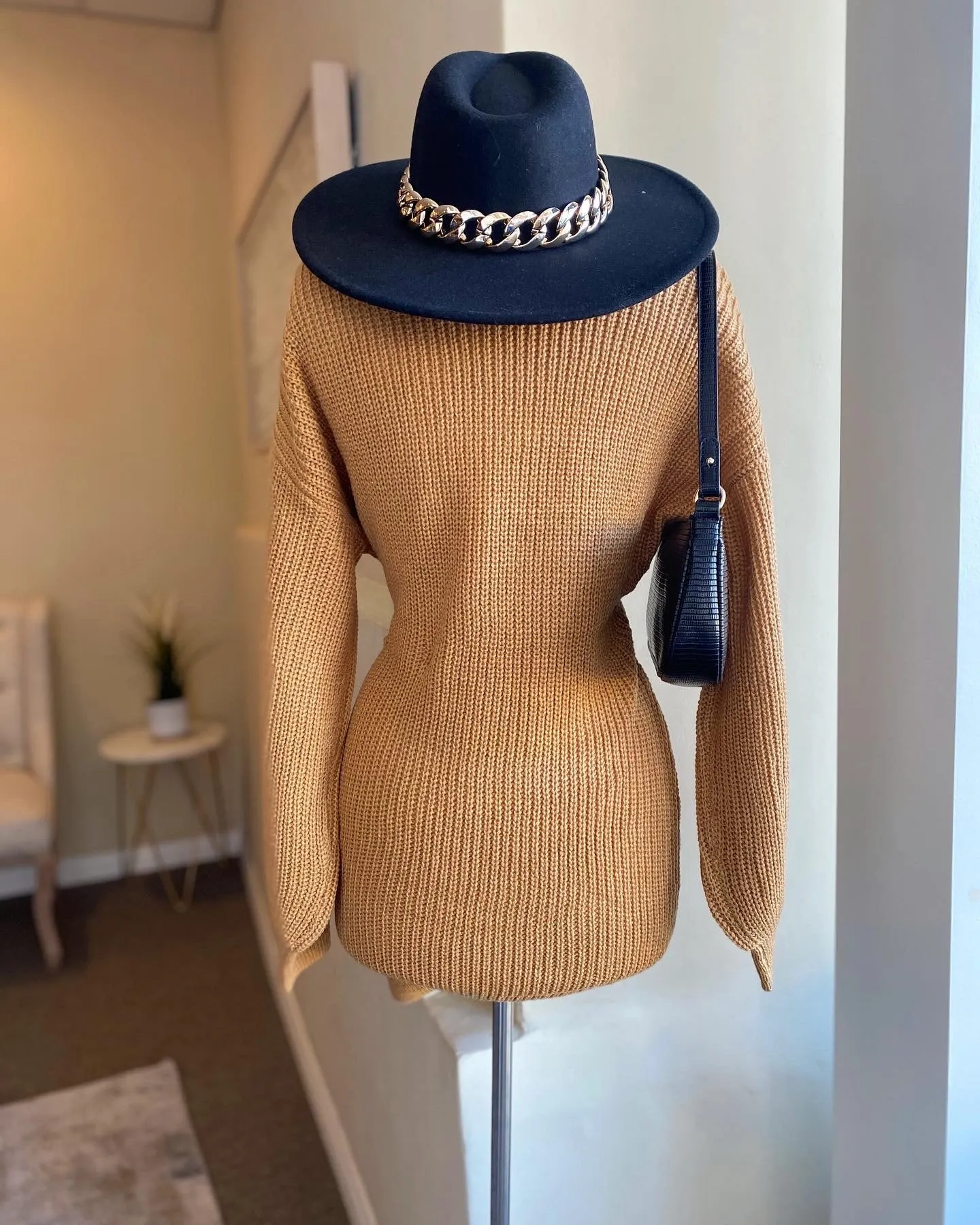 Turtle Neck Sweater Dress