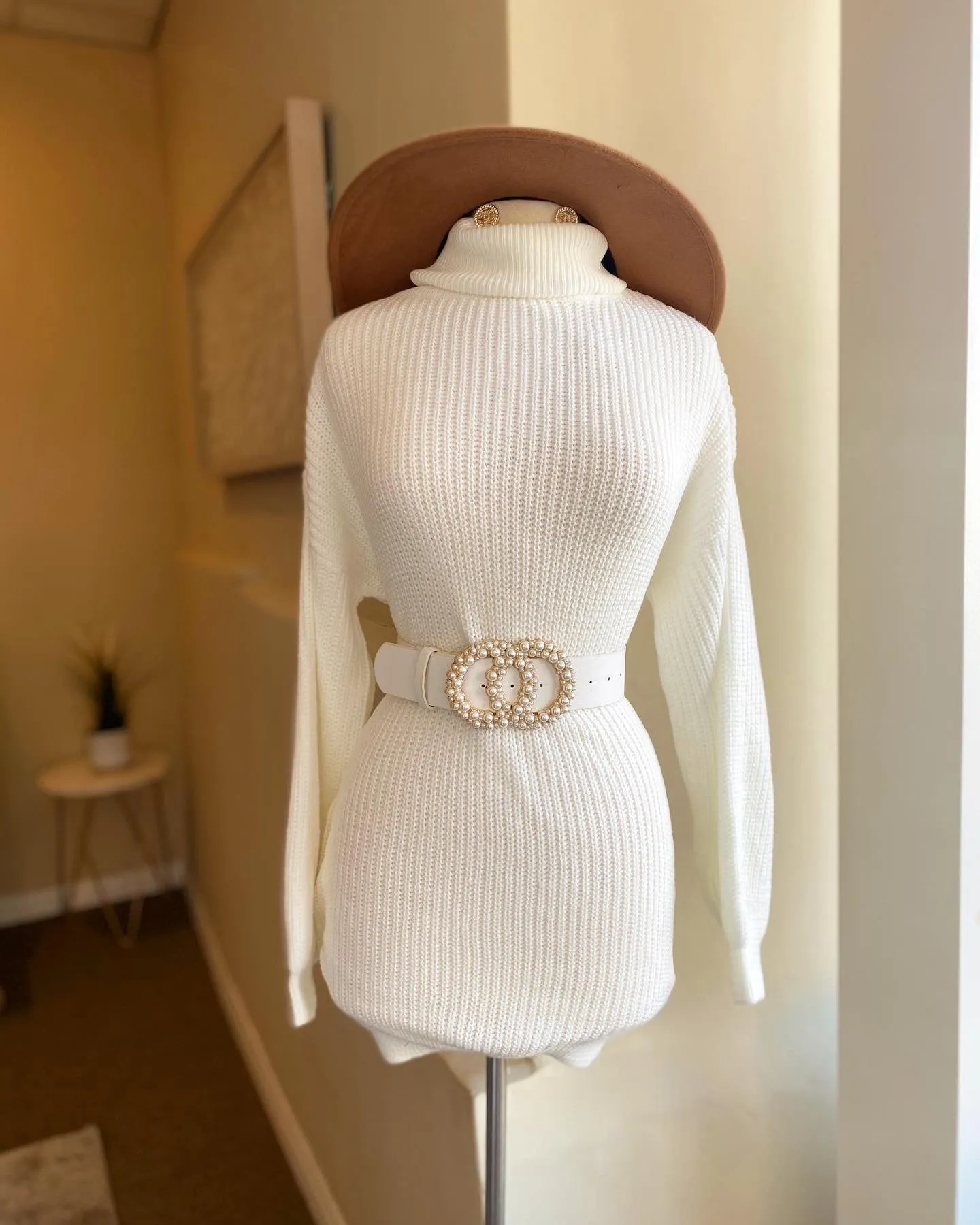 Turtle Neck Sweater Dress