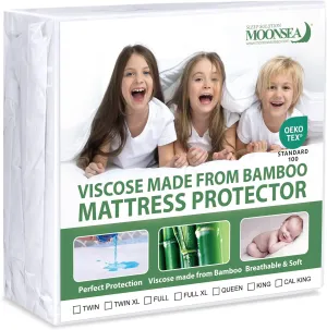Twin Mattress Protector Waterproof Bamboo Mattress Protector Twin Size, Skin