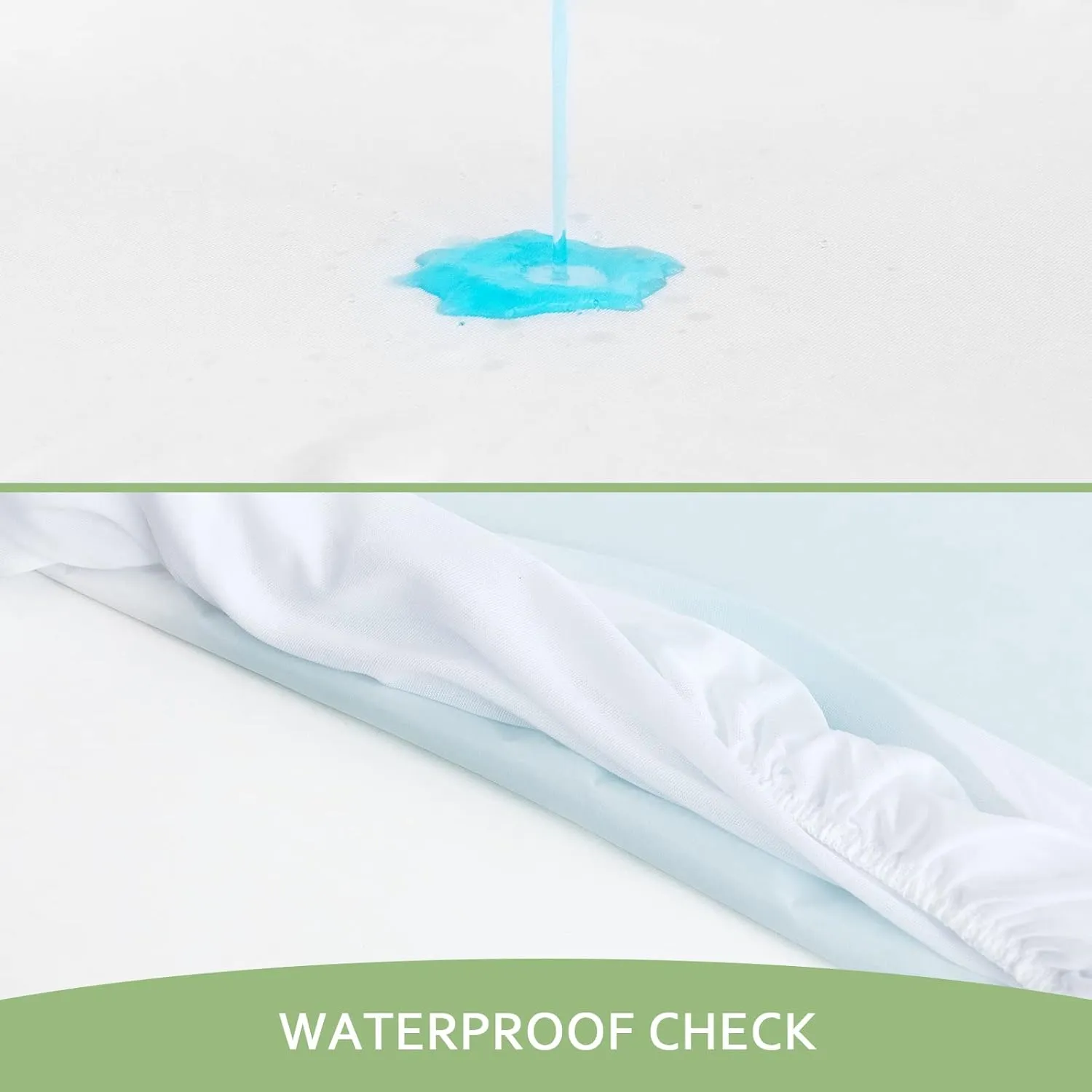 Twin Mattress Protector Waterproof Bamboo Mattress Protector Twin Size, Skin