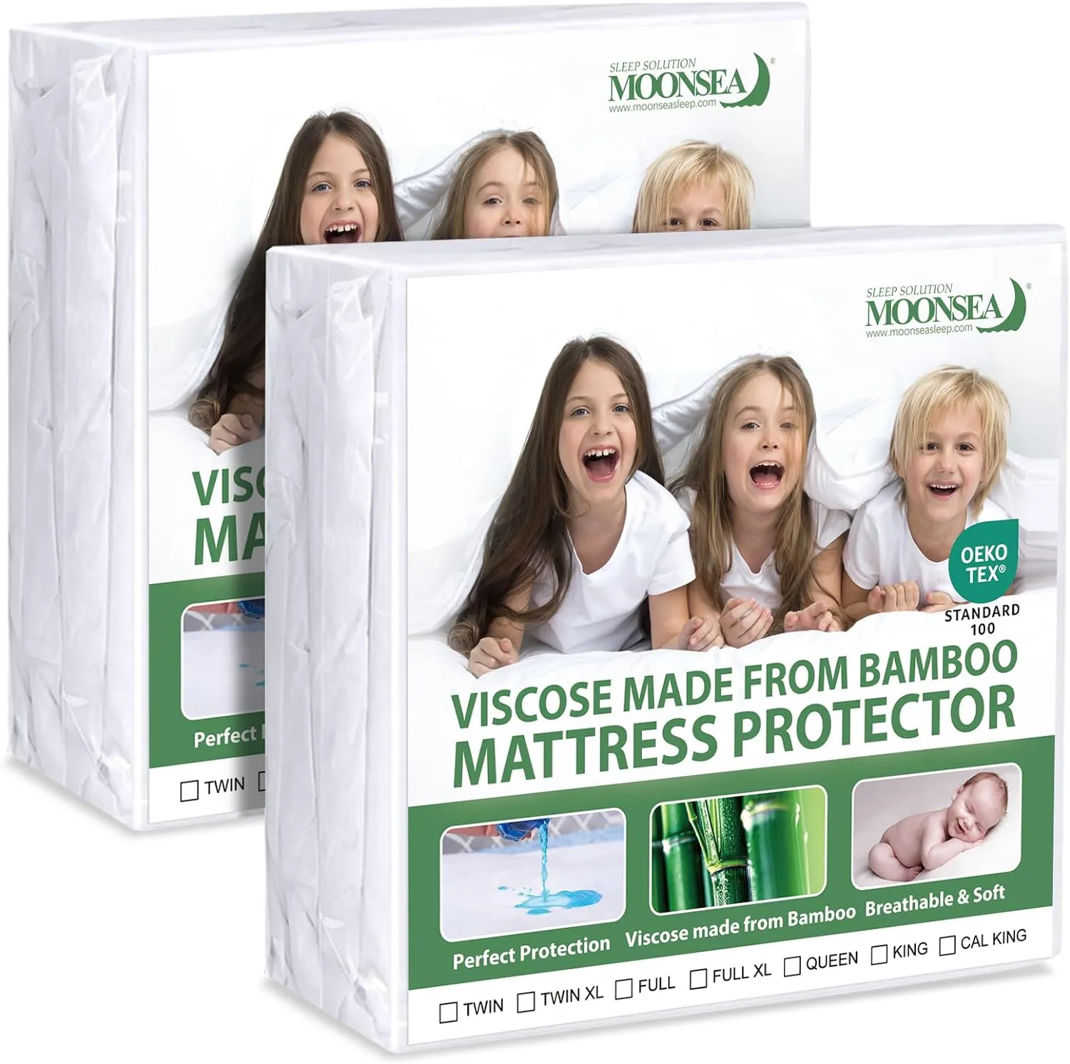 Twin Mattress Protector Waterproof Bamboo Mattress Protector Twin Size, Skin