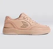UBA Beige Leather Natural Logo Sneaker Men