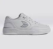 UBA Onyx Grey Leather Steel Grey Logo Sneaker Men